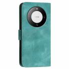 For Huawei Mate 60 YX0080 Grid Butterfly Embossed Pattern Flip Leather Phone Case with Lanyard(Light Blue) - 3