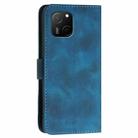 For Huawei Maimang A20 YX0080 Grid Butterfly Embossed Pattern Flip Leather Phone Case with Lanyard(Dark Blue) - 3