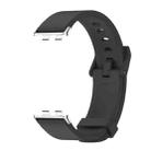 For Honor Band 9 MIJOBS Solid Color Silicone Watch Band(Khaki Green Silver) - 2