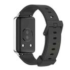 For Honor Band 9 MIJOBS Solid Color Silicone Watch Band(Khaki Green Silver) - 3