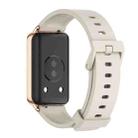 For Honor Band 9 MIJOBS Solid Color Silicone Watch Band(Gray Rose Gold) - 3