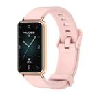 For Honor Band 9 MIJOBS Solid Color Silicone Watch Band(Pink Rose Gold) - 1