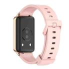 For Honor Band 9 MIJOBS Solid Color Silicone Watch Band(Pink Rose Gold) - 3