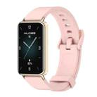 For Honor Band 9 MIJOBS Solid Color Silicone Watch Band(Pink Light Gold) - 1