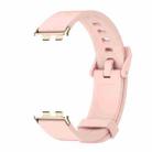 For Honor Band 9 MIJOBS Solid Color Silicone Watch Band(Pink Light Gold) - 2