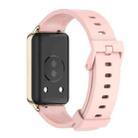 For Honor Band 9 MIJOBS Solid Color Silicone Watch Band(Pink Light Gold) - 3