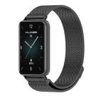For Honor Band 9 MIJOBS Milan Magnetic Stainless Steel Watch Band(Black) - 1