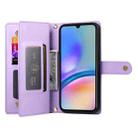 For Samsung Galaxy A05s Nine Card-slot Zipper Wallet Bag Leather Phone Case(Purple) - 3