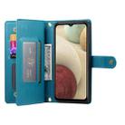 For Samsung Galaxy A12 / M12 Nine Card-slot Zipper Wallet Bag Leather Phone Case(Blue) - 3