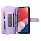 For Samsung Galaxy A13 5G / 4G Nine Card-slot Zipper Wallet Bag Leather Phone Case(Purple) - 3