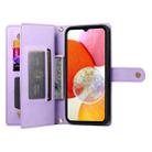For Samsung Galaxy A14 5G / 4G Nine Card-slot Zipper Wallet Bag Leather Phone Case(Purple) - 3