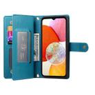 For Samsung Galaxy A14 5G / 4G Nine Card-slot Zipper Wallet Bag Leather Phone Case(Blue) - 3