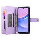 For Samsung Galaxy A15 Nine Card-slot Zipper Wallet Bag Leather Phone Case(Purple) - 3