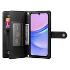 For Samsung Galaxy A15 Nine Card-slot Zipper Wallet Bag Leather Phone Case(Black) - 3