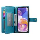 For Samsung Galaxy A23 5G / 4G Nine Card-slot Zipper Wallet Bag Leather Phone Case(Blue) - 3