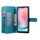 For Samsung Galaxy A24 4G Nine Card-slot Zipper Wallet Bag Leather Phone Case(Blue) - 3