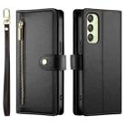 For Samsung Galaxy A25 Nine Card-slot Zipper Wallet Bag Leather Phone Case(Black) - 2