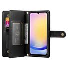 For Samsung Galaxy A25 Nine Card-slot Zipper Wallet Bag Leather Phone Case(Black) - 3