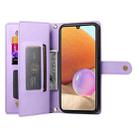 For Samsung Galaxy A32 4G Nine Card-slot Zipper Wallet Bag Leather Phone Case(Purple) - 3