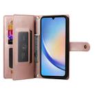 For Samsung Galaxy A34 5G Nine Card-slot Zipper Wallet Bag Leather Phone Case(Pink) - 3