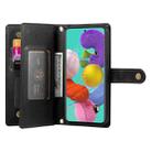 For Samsung Galaxy A51 4G / M40s Nine Card-slot Zipper Wallet Bag Leather Phone Case(Black) - 3