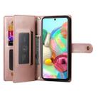 For Samsung Galaxy A71 4G Nine Card-slot Zipper Wallet Bag Leather Phone Case(Pink) - 3