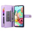 For Samsung Galaxy A71 4G Nine Card-slot Zipper Wallet Bag Leather Phone Case(Purple) - 3