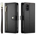 For Samsung Galaxy A71 4G Nine Card-slot Zipper Wallet Bag Leather Phone Case(Black) - 2