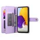 For Samsung Galaxy A72 5G / 4G Nine Card-slot Zipper Wallet Bag Leather Phone Case(Purple) - 3