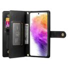For Samsung Galaxy A73 5G Nine Card-slot Zipper Wallet Bag Leather Phone Case(Black) - 3