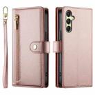 For Samsung Galaxy A16 Nine Card-slot Zipper Wallet Bag Leather Phone Case(Pink) - 2