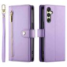 For Samsung Galaxy A16 Nine Card-slot Zipper Wallet Bag Leather Phone Case(Purple) - 2