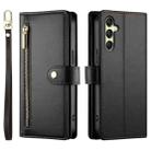 For Samsung Galaxy A16 Nine Card-slot Zipper Wallet Bag Leather Phone Case(Black) - 2
