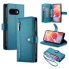 For Samsung Galaxy A26 5G Nine Card-slot Zipper Wallet Bag Leather Phone Case(Blue) - 1