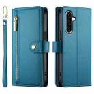 For Samsung Galaxy A26 5G Nine Card-slot Zipper Wallet Bag Leather Phone Case(Blue) - 2