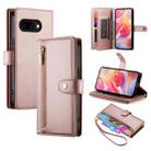 For Samsung Galaxy A36 Nine Card-slot Zipper Wallet Bag Leather Phone Case(Pink) - 1