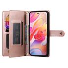 For Samsung Galaxy A36 Nine Card-slot Zipper Wallet Bag Leather Phone Case(Pink) - 3