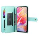 For Samsung Galaxy A36 Nine Card-slot Zipper Wallet Bag Leather Phone Case(Mint Green) - 3