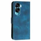 For Honor X50i 5G / 90 Lite YX0080 Grid Butterfly Embossed Pattern Flip Leather Phone Case with Lanyard(Dark Blue) - 3