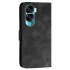 For Honor X50i 5G / 90 Lite Grid Butterfly Embossed Pattern Leather Phone Case with Lanyard(Black) - 3