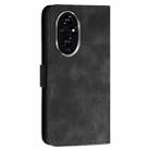 For Honor 200 Pro 5G Global YX0080 Grid Butterfly Embossed Pattern Flip Leather Phone Case with Lanyard(Black) - 3