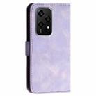 For Honor 200 Lite Global YX0080 Grid Butterfly Embossed Pattern Flip Leather Phone Case with Lanyard(Light Purple) - 3