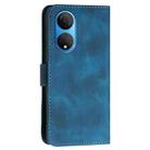 For Honor X7 4G / Play 30 Plus YX0080 Grid Butterfly Embossed Pattern Flip Leather Phone Case with Lanyard(Dark Blue) - 3