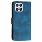 For Honor X8 4G / X30i YX0080 Grid Butterfly Embossed Pattern Flip Leather Phone Case with Lanyard(Dark Blue) - 3