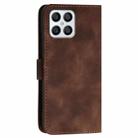 For Honor X8 4G / X30i Grid Butterfly Embossed Pattern Leather Phone Case with Lanyard(Coffee) - 3