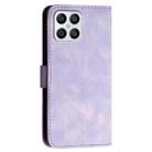 For Honor X8 4G / X30i Grid Butterfly Embossed Pattern Leather Phone Case with Lanyard(Light Purple) - 3