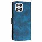 For Honor Play6T Pro YX0080 Grid Butterfly Embossed Pattern Flip Leather Phone Case with Lanyard(Dark Blue) - 3