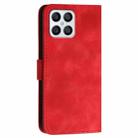 For Honor Play6T Pro YX0080 Grid Butterfly Embossed Pattern Flip Leather Phone Case with Lanyard(Red) - 3