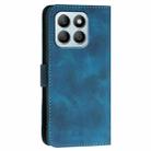 For Honor X8b YX0080 Grid Butterfly Embossed Pattern Flip Leather Phone Case with Lanyard(Dark Blue) - 3