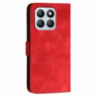 For Honor X8b YX0080 Grid Butterfly Embossed Pattern Flip Leather Phone Case with Lanyard(Red) - 3